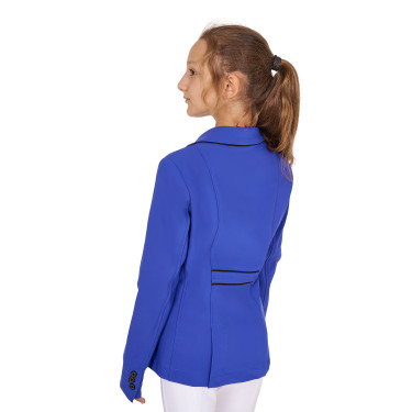 Giacca da concorso Equestro da bambina in tessuto tecnico Blu sodalite Giacca da concorso Equestro da bambina in tessuto tecnico Blu sodalite