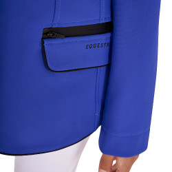 Giacca da concorso Equestro da bambina in tessuto tecnico Blu sodalite Giacca da concorso Equestro da bambina in tessuto tecnico Blu sodalite