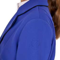 Giacca da concorso Equestro da bambina in tessuto tecnico Blu sodalite Giacca da concorso Equestro da bambina in tessuto tecnico Blu sodalite