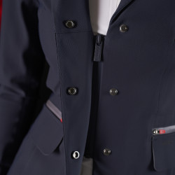 Giacca da concorso da donna Equestro Ridertechnology con cuciture termosaldate Marina Blu marino Giacca da concorso da donna Equestro Ridertechnology con cuciture termosaldate Marina Blu marino