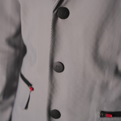 Giacca da concorso uomo Equestro Ridertechnology con cuciture termosaldate Uccello beffardo Grigio