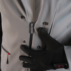 Giacca da concorso uomo Equestro Ridertechnology con cuciture termosaldate Uccello beffardo Grigio