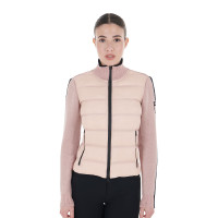 Giacca da donna Equestro in nylon e maglia con cerniera Cammeo rosa Giacca da donna Equestro in nylon e maglia con cerniera Cammeo rosa