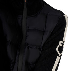 Giacca da donna Equestro in nylon e maglia con cerniera Nero Giacca da donna Equestro in nylon e maglia con cerniera Nero