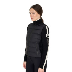 Giacca da donna Equestro in nylon e maglia con cerniera Nero Giacca da donna Equestro in nylon e maglia con cerniera Nero
