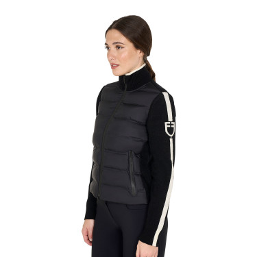 Giacca da donna Equestro in nylon e maglia con cerniera Giacca da donna Equestro in nylon e maglia con cerniera