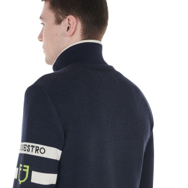 Giacca Equestro da uomo in nylon e maglia con zip Blazer marine Blu marino