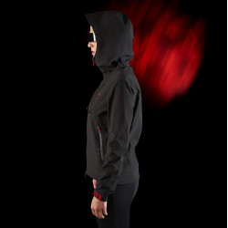 Giacca impermeabile da donna Equestro Ridertechnology con zip Nero Giacca impermeabile da donna Equestro Ridertechnology con zip Nero