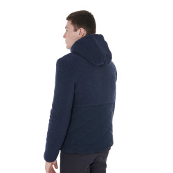 Giacca impermeabile da uomo con inserti in tessuto Teddy Equestro Blazer marine Blu marino
