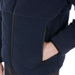 Giacca impermeabile da uomo con inserti in tessuto Teddy Equestro Blazer marine Blu marino