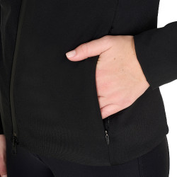 Giacca softshell da donna in tessuto tecnico imbottito Equestro Nero