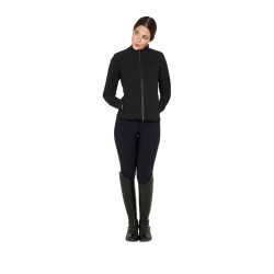 Giacca softshell da donna in tessuto tecnico imbottito Equestro Nero