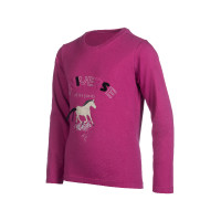 Polo a maniche lunghe Polly HKM bambino Magenta Rosa