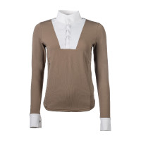 Polo da concorso Virginia a maniche lunghe da donna HKM Talpa Marrone Polo da concorso Virginia a maniche lunghe da donna HKM Talpa Marrone