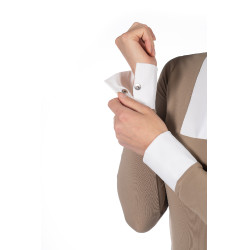 Polo da concorso Virginia a maniche lunghe da donna HKM Talpa Marrone