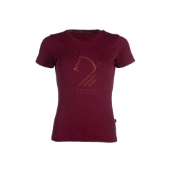 T-shirt Livigno Horse Head femme HKM Bordeaux