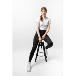 Leggings termici ibridi Horze Anya full grip Caviale nero