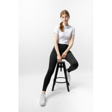 Leggings termici ibridi Horze Anya full grip Caviale nero