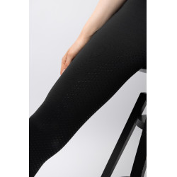 Leggings termici ibridi Horze Anya full grip Caviale nero