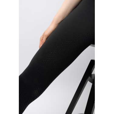 Leggings termici ibridi Horze Anya full grip Caviale nero
