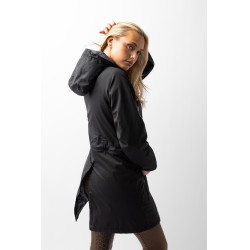 Impermeabile Elise con fodera trapuntata Horze Caviale nero