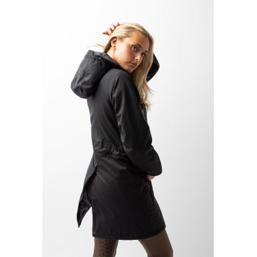 Impermeabile Elise con fodera trapuntata Horze Caviale nero