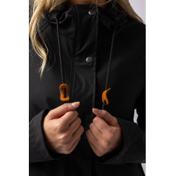 Impermeabile Elise con fodera trapuntata Horze Caviale nero