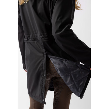 Impermeabile Elise con fodera trapuntata Horze Caviale nero