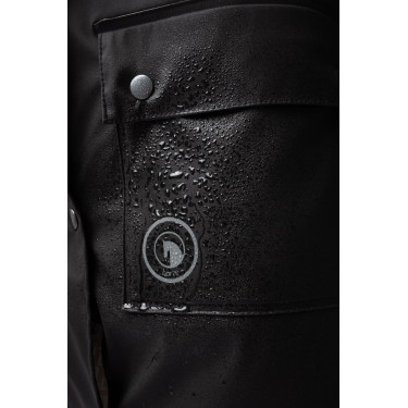 Impermeabile Elise con fodera trapuntata Horze Caviale nero