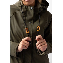 Impermeabile Elise con fodera trapuntata Horze Verde oliva