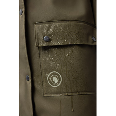 Impermeabile Elise con fodera trapuntata Horze Verde oliva