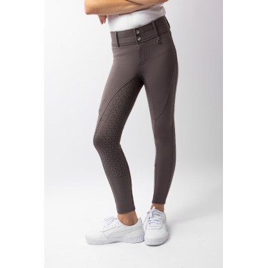 Pantaloni da equitazione termici full grip Horze Rhea bambino con tasche posteriori Falco bruno Marrone Pantaloni da equitazione termici full grip Horze Rhea bambino con tasche posteriori Falco bruno Marrone