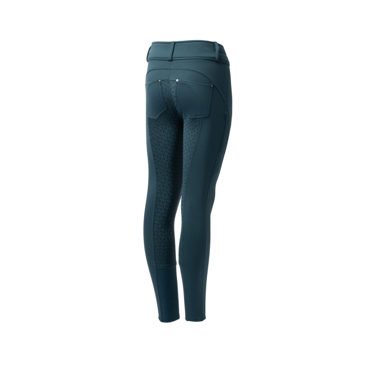 Pantaloni da equitazione termici full grip Horze Rhea bambino con tasche posteriori