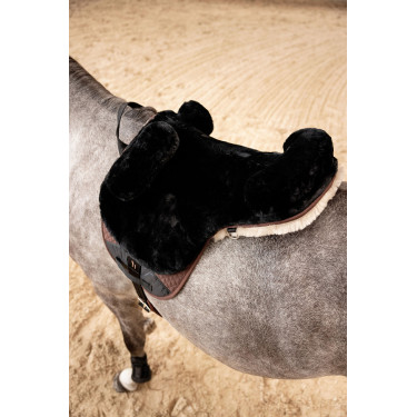 Sottosella in pelle di pecora Horze Nero