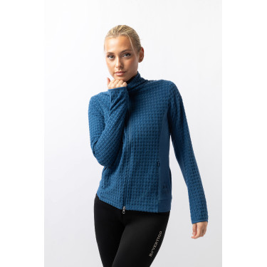 Giacca da equitazione in pile Darcey Horze Celeste Blu