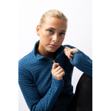 Giacca da equitazione in pile Darcey Horze Celeste Blu