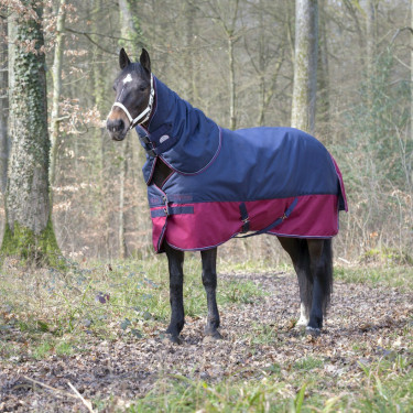 Copricollo Equithème Tyrex 1200 D 0g Marino / bordeaux Blu Copricollo Equithème Tyrex 1200 D 0g Marino / bordeaux Blu