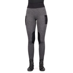 Leggings da equitazione Imperial Riding Diamond Bubble Kneegrip Nero