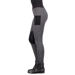 Leggings da equitazione Imperial Riding Diamond Bubble Kneegrip Nero