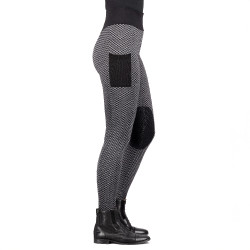 Leggings da equitazione Imperial Riding Diamond Bubble Kneegrip Nero