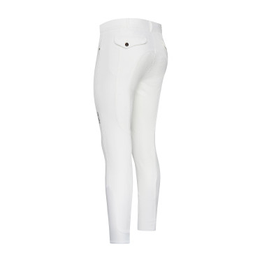 Pantaloni da equitazione Euro-Star Camillo FullGrip da uomo Bianco
