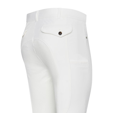 Pantaloni da equitazione Euro-Star Camillo FullGrip da uomo Bianco