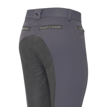 Pantaloni da equitazione Euro-Star Arista Fashion Diamond Full Castoro scuro Grigio