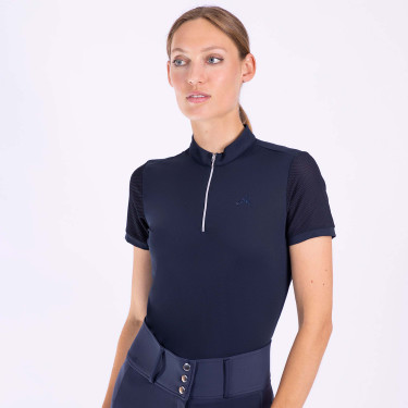 Top con mezza zip Euro-Star Valentina Blu navy