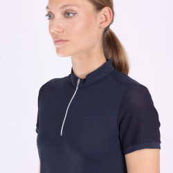 Top con mezza zip Euro-Star Valentina Blu navy