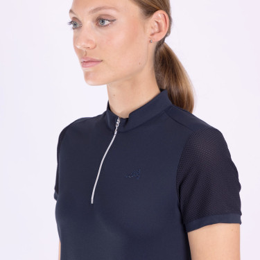 Top con mezza zip Euro-Star Valentina Blu navy