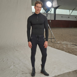 Pantaloni da equitazione Euro-Star Athleisuremen FullGrip uomo Nero
