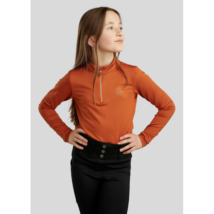Polo Montar MoEverline junior rosa oro maniche lunghe Polo Montar MoEverline junior rosa oro maniche lunghe