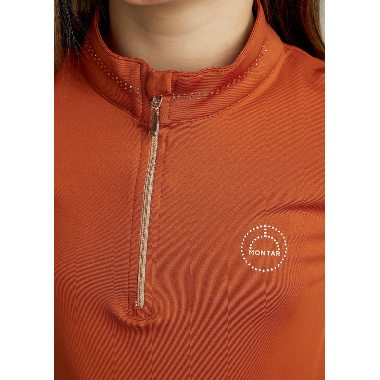 Polo Montar MoEverline junior rosa oro maniche lunghe Polo Montar MoEverline junior rosa oro maniche lunghe