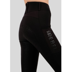 Pantaloni Montar Rebel a vita alta full grip donna Nero
